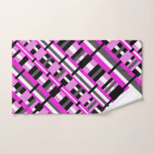 Kariert in rosa, schwarz und grau badhandtuch set (Handtuch)