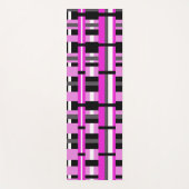 Kariert in Rosa, Schwarz und Grau Yogamatte (Vorderseite)