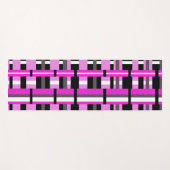 Kariert in Rosa, Schwarz und Grau Yogamatte (Vorderseite (Horizontal))