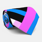 Kariert in rosa und blau Moderne Muster Krawatte (Gerollt)