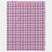 Kariert in Rosa und Schwarz Fleecedecke (Vorderseite)