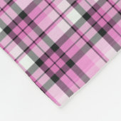 Kariert in Rosa und Schwarz Fleecedecke (Ecke)