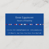 Kariert in Rot, Weiß und Blau Visitenkarte (Rückseite)