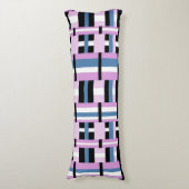 Kariert in Schwarz, Orchid, Schwarz und Weiß Seitenschläferkissen (Vorderseite Vertikal)