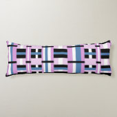 Kariert in Schwarz, Orchid, Schwarz und Weiß Seitenschläferkissen (Vorderseite)