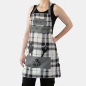 Kariert in Schwarz und Weiß mit Kochutensilien Schürze (InSitu)