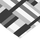 Kariert in Schwarz, Weiß und Grau Kurzer Tischläufer (Ecke)