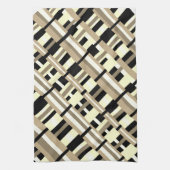 Kariert in Taupe, Tan, Black, White Diagonal Geschirrtuch (Vertikal)