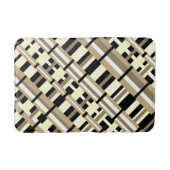 Kariert in Taupe, Tan, Black, White Modern Diagona Badematte (Vorderseite)