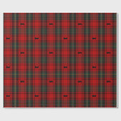 Kariert Jane Austen Silhouette Wrapping Paper Geschenkpapier (Flach)