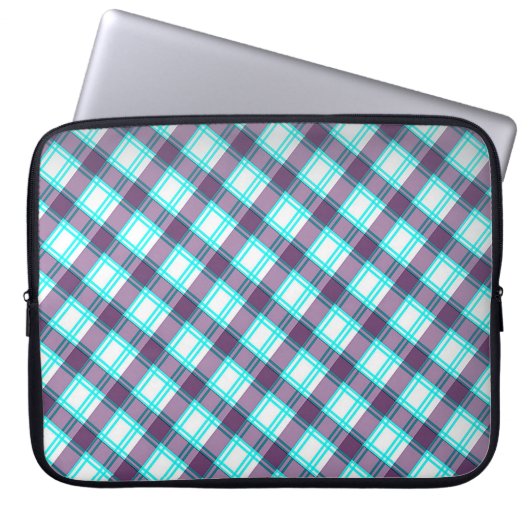 Kariert Laptopschutzhülle (Vorderseite)
