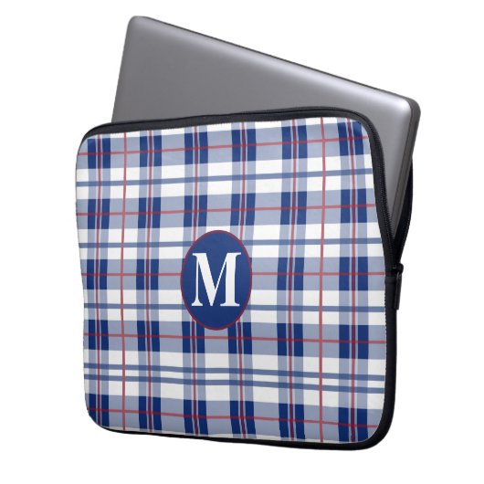 Kariert Laptopschutzhülle (Vorderseite Links)