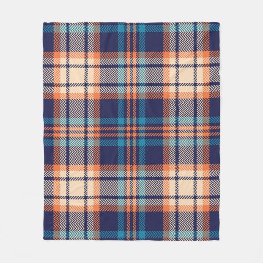 Kariert lebendig: Textildesign im Herbst Fleecedecke (Vorderseite)