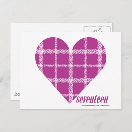 KARIERT LILA 2 POSTKARTE (Vorne/Hinten)