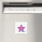 KARIERT LILA 3 MAGNET (In Situ (Geschirrspüler))