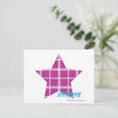 KARIERT LILA 3 POSTKARTE (Stehend Vorderseite)