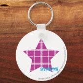 KARIERT LILA 3 SCHLÜSSELANHÄNGER (Vorderseite)