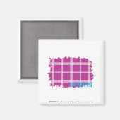 KARIERT LILA 4 MAGNET (Vorderseite/Rückseite)