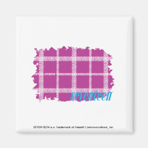 KARIERT LILA 4 MAGNET