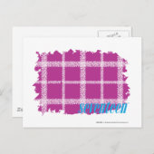 KARIERT LILA 4 POSTKARTE (Vorne/Hinten)