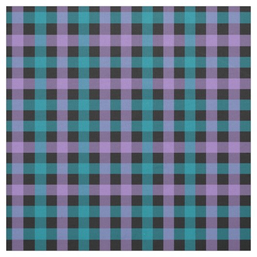 Kariert lila, Aquamarin und schwarz Stoff (Muster)
