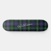 Kariert Lila Green Tartan McKenzie Personalisiert Skateboard (Horizontal)