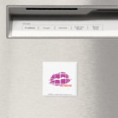 Kariert Lila Magnet (In Situ (Geschirrspüler))