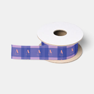 Kariert Lila Rosa Satinband