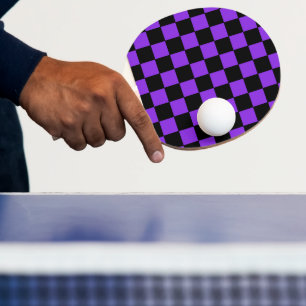Kariert Lila und Schwarz Tischtennis Schläger