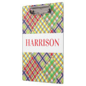 Kariert Madras Personalisierte Zwischenablage Klemmbrett (Links)