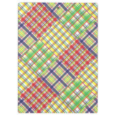 Kariert Madras Personalisierte Zwischenablage Klemmbrett (Rückseite)