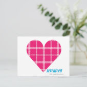 Kariert Magenta 2 Postkarte (Stehend Vorderseite)