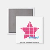 Kariert Magenta 3 Magnet (Vorderseite/Rückseite)