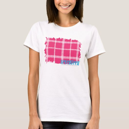 Kariert Magenta 4 T-Shirt (Vorderseite)
