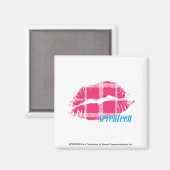 Kariert Magenta Magnet (Vorderseite/Rückseite)