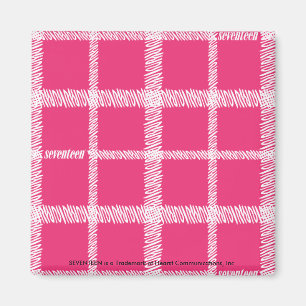 Kariert Magenta Magnet