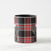 Kariert mit Black Labrador Retrieiver Tasse (Zentrum)