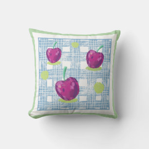 Kariert mit Cherry Print Throw Kissen