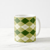 Kariert mit Golf-Ball, personalisierte Kaffeetasse (VorderseiteRechts)