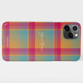 Kariert mit Name Option Handy Fall HAMbWG iPhone Hülle (Rückseite (Horizontal))