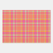 Kariert mit Orange und Blau Geschenkpapier Set (Vorderseite)