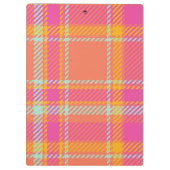 Kariert mit Orange und Blau Klemmbrett (Rückseite)