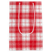 Kariert Mittlere Geschenktüte (Rückseite)