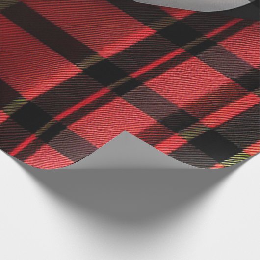 Kariert Moderne Abstrakte Rote Schwarze Karierte S Geschenkpapier (Ecke)