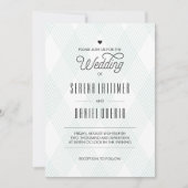 Kariert-moderne Hochzeitseinladungen Einladung (Vorderseite)