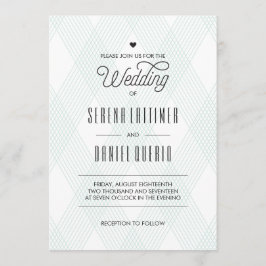 Kariert-moderne Hochzeitseinladungen Einladung