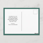 Kariert | Neue Ankündigung zum Zuhause-Verschieben Postkarte (Rückseite)