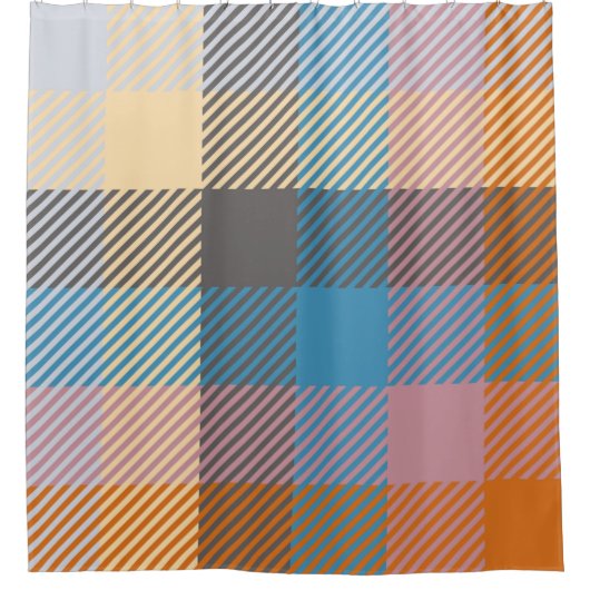 Kariert oder tartan Vintag abstrakt, Wohngestaltun Duschvorhang (Vorderseite)