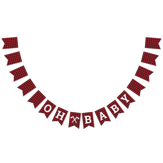 Kariert Oh Babydusche Banner (Alle)