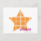 Kariert Orange 2 Postkarte (Vorderseite)